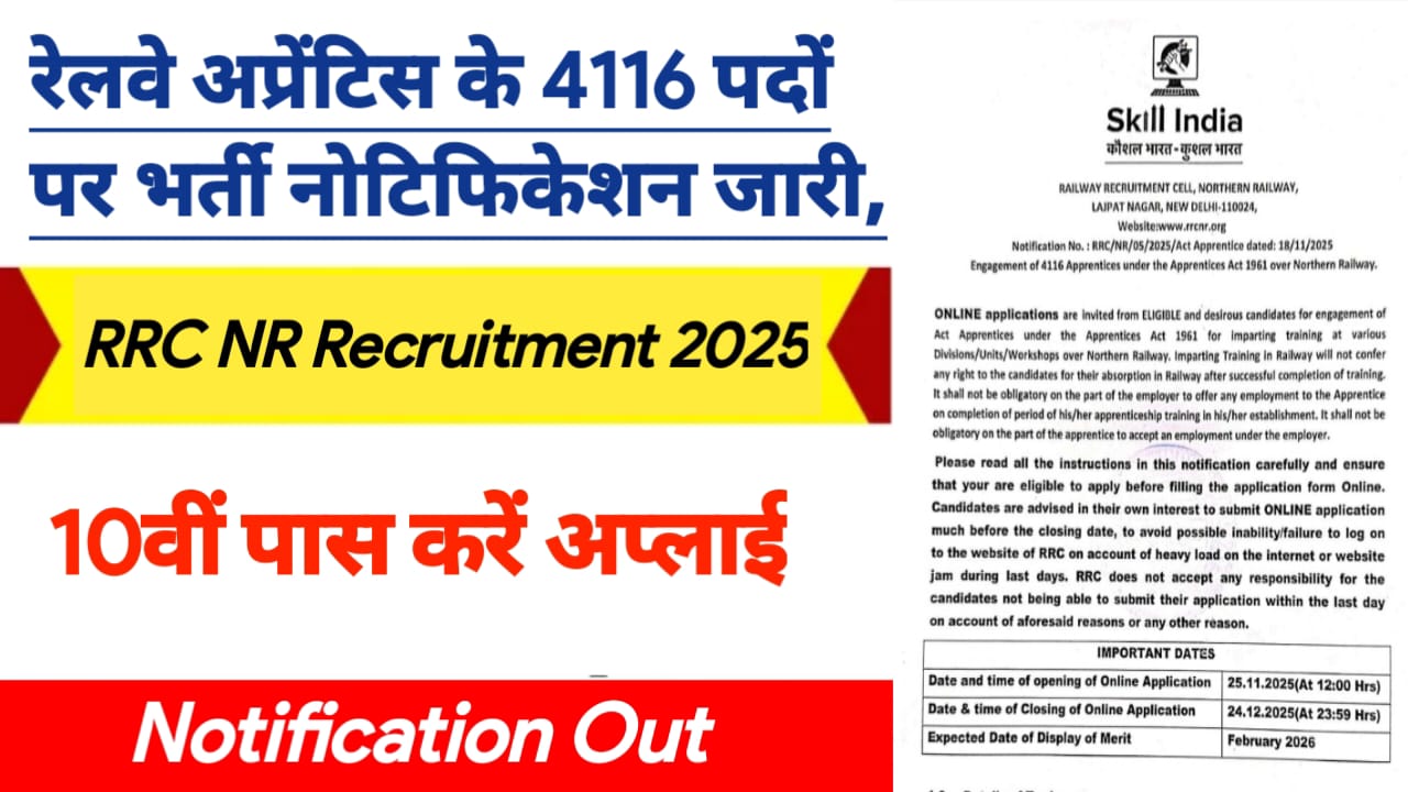 RRC NR Recruitment 2025